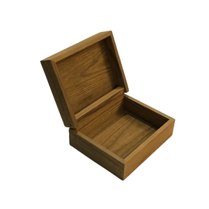 Boîte à mémoire de bijoux en bois massif gravé à la main, organisateur décoratif rustique durable, emballage de cadeau, boîte en bois - Product Image 3