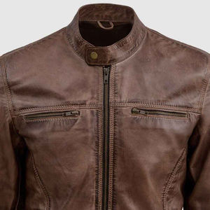 Chaqueta de Cuero Premium para Hombre - Estilo Urbano Moderno, Impermeable y Cortavientos, con Logotipo Frontal, para Uso Diario Informal - Product Image 5