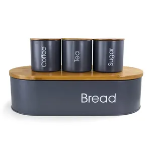 Caja de almacenamiento de bote de hierro de madera hecha a mano de calidad superior, tamaños de logotipo personalizado con estilo clásico para almacenamiento de alimentos y artesanías - Product Image 2