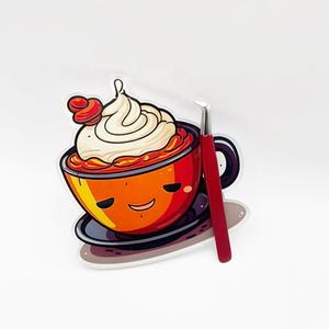 Plaque de cils de marque privée avec tuile de cils magnétique en acrylique durable Nouveau design Tuiles d'extension de cils de café Palette Forme solide - Product Image 1