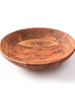 Grand bols à fruits en bois sculpté et plat de service Pendaison de crémaillère Hôtel Restaurants Cadeau bol décoratif en acacia pour le camping - Product Image 5