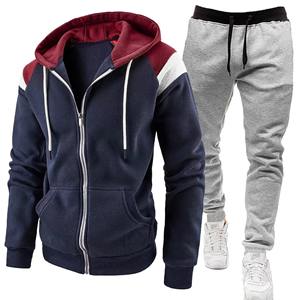 Ensembles de survêtement pour hommes, sweat à capuche et pantalon pour femmes, couleur unie, pull à capuche + pantalon, ensembles de vêtements de sport décontractés pour hommes - Product Image 4
