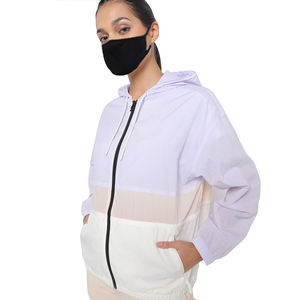 Sudadera con capucha de lana de algodón 100% de gran tamaño para mujer, logotipo personalizado con cremallera, moda de calle, bordado 3D, colores propios, logotipo frontal, ajuste holgado, OEM - Product Image 1