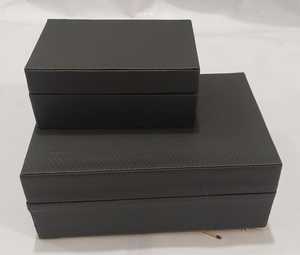 Boîtes à bijoux en cuir de luxe de 2 pièces, faites à la main et utilisées pour les bijoux - Product Image 2