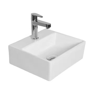 A la venta Lavabo de encimera cuadrado blanco de cerámica Fregadero de lavado a mano de porcelana para baño Cocina Sala de estar - Product Image 1
