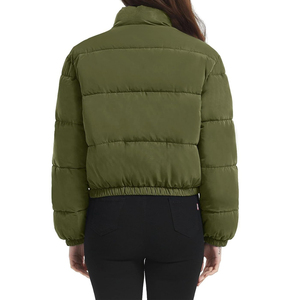 Diseño de moda para mujer Abrigo de invierno regular Puffer Stand Collar Raw Cuero genuino Impermeable para damas Chaquetas - Product Image 2