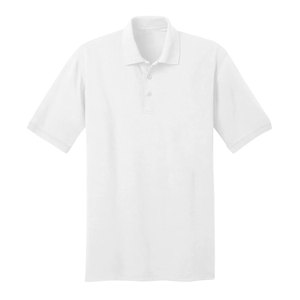Polo de Hombre Heather Pique Talla XL Nuevo Polo de Manga Corta Blanco Liso para Hombre - Product Image 1