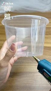 Jardinera redonda de hierro y caña para decoración de jardín y jardinera de mimbre y algas marinas de color natural - Product Image 4