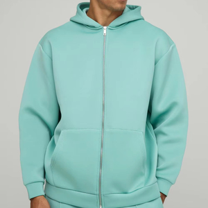 Sudadera con capucha de alta calidad, logotipo personalizado, 100% algodón, peso pesado, hombros caídos en blanco, sudaderas con capucha de talla grande para hombre - Product Image 1