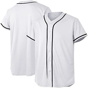 Camiseta de Béisbol Personalizada con Botones para Hombre y Mujer, Estilo Hip Hop, Uniformes de Animadoras, Diseño Dividido, Franja Roja, Equipo Rápido - Product Image 1