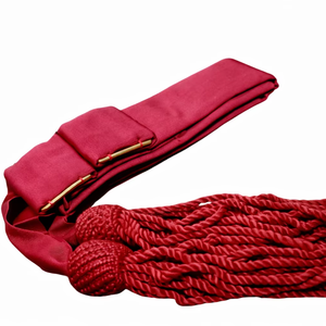 Cinturón Decorativo Formal Rojo con Borlas Rojas a Juego, Accesorio de Disfraz para Vestidos de Ceremonia y Eventos Especiales - Product Image 1