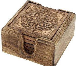 Oasters de madera ustomized, Oak OUND ooden oaster et usable eusable, oasters para Ink antiguo resistente al calor - Product Image 2