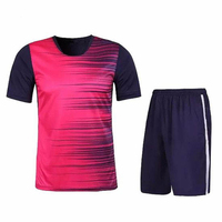 Conjunto de Camiseta y Pantalones Cortos de Fútbol Personalizados 2025, Local/Visitante, con Nombre del Equipo Impreso, Azul y Blanco, Transpirable, Impermeable y Ligero
