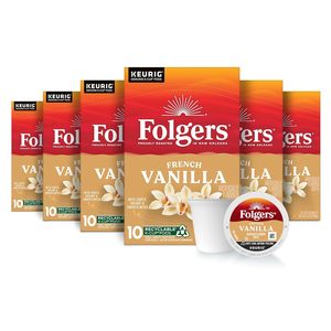 Café Folgers con Sabor Artificial a Vainilla Francesa, Cápsulas Keurig K-Cup, Caja de 10 Unidades (Paquete de 6) - Product Image 2