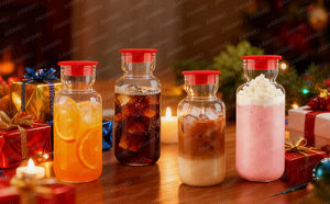 Conception de marque OEM ODM Tasses à café en verre borosilicate de haute qualité 500 ml 700 ml Tasses à boisson en verre sans BPA avec décalcomanies personnalisées - Product Image 5