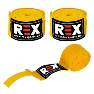 REX Boxe Main Wraps Coton Sangle Sport Fitness Gym Unisexe MMA Boxe Main Wraps Coton Multi Couleurs 180 Pouces Rapide Wraps