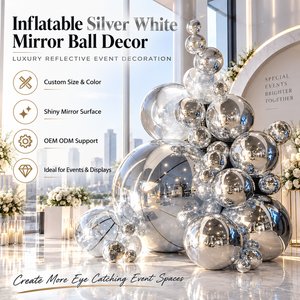 Globos Reflectantes Publicitarios, Esferas Brillantes Gigantes de PVC, Espejos de Discoteca, Bola de Espejos Inflable para Navidad, Bodas y Fiestas - Product Image 1