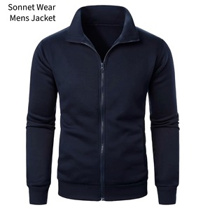 เสื้อแจ็คเก็ตบอมเบอร์ผู้ชายแบบซิปเต็มตัว ย้อมสีแบบ Garment Dyed แห้งเร็ว ผ้ายืดสแปนเด็กซ์/คอตตอน สไตล์สมาร์ทแคชชวล คอเสื้อและปลายแขนเสื้อ - Product Image 1