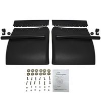 Aile de camion semi-lourd en plastique noir de 24 po x 24 po pour pièces de camion, accessoires extérieurs
