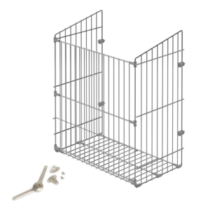 Modulo Emuca 450mm acciaio cromato sistema di porta incernierata cesto della biancheria - Product Image 1