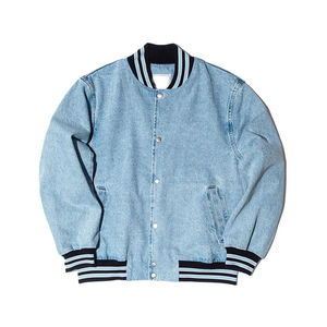 Fourniture OEM la plus vendue veste de bombardier d'hiver universitaire personnalisée pour hommes et femmes vestes de baseball de vol veste en jean pour hommes - Product Image 1