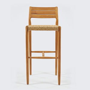 Madera de teca natural con ratán Muebles de silla de Bar simples para el hogar al aire libre-Jino - Product Image 4