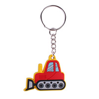 Porte-clés Caoutchouc Vente en gros PVC Chariot élévateur Pelle Voiture Porte-clés Caoutchouc personnalisé Porte-clés Caoutchouc