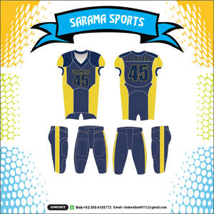 Concevez votre propre maillot de rugby personnalisé uniforme de football américain fabriqué au Pakistan avec logo personnalisé, - Product Image 5