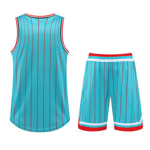 Uniforme de basket-ball à impression par sublimation personnalisé, vêtements de sport d'entraînement, tissu en polyester, côtes, vêtements de sport pour jeunes - Product Image 2