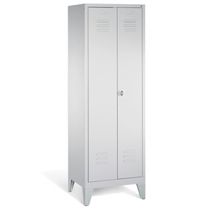 Armadio per biancheria Cabo, 4 ripiani, asta per abiti, L 610, P 500, H 1850 mm, piedi, grigio - Product Image 2