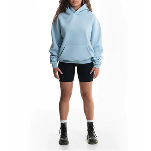 Custom Pullover Hoodie Plain Sweats 100% Cotton Fleece Crewneck Sweatshirts Heavyweight 500gsm <b>Zip</b> <b>up</b> Hoodie - Product Image 3