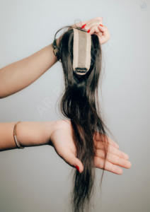 1x5 adorno de pelo de base de seda para mujeres cutículas marrones y negras naturales alineadas 100% cabello humano - Product Image 4