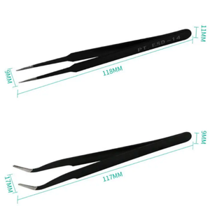 Pinzas para pestañas de acero inoxidable de tasa ajustable de calidad superior Juego de 6 piezas hecho en fábrica para depilación de cejas - Product Image 5