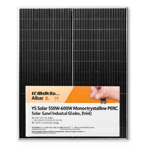 YS <b>Solar</b> 550W-<b>600W</b> Monocrystalline PERC <b>Solar</b> <b>Panel</b> Industrial Grade Glass Front - Product Image 2