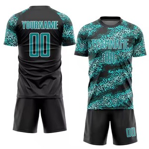 เสื้อฟุตบอลดีไซน์ดิจิทัล ตัดเย็บอัตโนมัติ เสื้อฟุตบอลผู้ชาย สกรีนชื่อและหมายเลขได้ ใส่สบาย ระบายอากาศได้ดี - Product Image 6