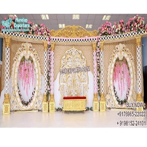 Anillo de estilo abierto para decoración de escenario, anillo de estilo abierto para bodas, estilo South Indian, para recepción - Product Image 1