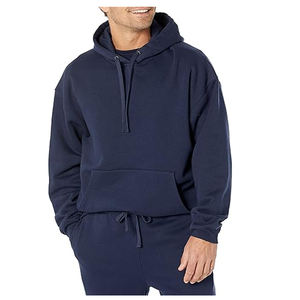 Sweat-shirt et sweat à capuche pour homme, motif uni, 100% coton, tissu tricoté d'hiver, service OEM, logo personnalisé et couleur unie - Product Image 3