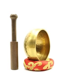 Bol chantant tibétain décoratif en métal pour la méditation bouddhiste et la guérison Bol chantant en laiton excellent pour la thérapie par le son - Product Image 2
