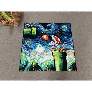 Van Gogh Printed <b>Rug</b>: Elevate Your <b>Space</b> with Timeless Art,Nonwoven Soft <b>Rug</b> - Product Image 1