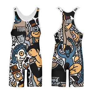 Combinaisons de lutte sportive en gros, gilets de fitness pour hommes personnalisés, combinaison de lutte avec sublimation personnalisée - Product Image 3