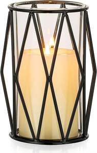 Portavelas de vidrio compatible con la parte superior del marco de metal con color y tamaños personalizados Precio al por mayor para el hogar - Product Image 2