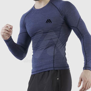 Chemise à manches longues de couleur unie pour hommes avec logo personnalisé - Product Image 3