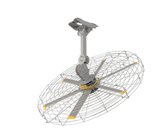 Ventilateur pivotant de haute qualité, montage sur poutre en I, contrôleurs de vitesse du ventilateur, ailettes en aluminium - Product Image 2
