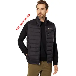 Personalizado OEM Boa Qualidade Puffer Vest para Homens Algodão Quente Wadding Soft Shell Poliéster Material Personalizado Street Wear Winter Jack