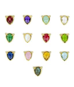 จี้ชุดปลายง่ามโรสควอตซ์-เงินสเตอร์ลิงชุบทองสองชั้นสร้อยคออัญมณีเหลี่ยมเพชรพลอยสวยงามขนาดเล็ก - Product Image 2