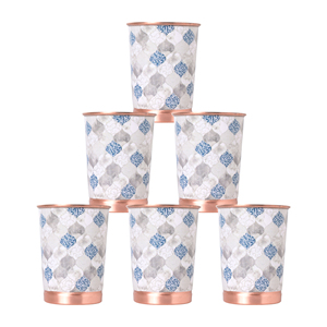 Utilisation de bureau à domicile en verre d'eau imprimé en cuivre fait main à bas prix - Product Image 5