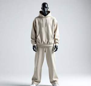 เสื้อฮู้ดผู้ชายทรงโอเวอร์ไซส์ผ้าเฟรนช์เทอร์รี่เนื้อหนาแบบเรียบๆ สำหรับขายส่ง รับสั่งทำ ปักลาย พิมพ์นูน รุ่นปี 2026 - Product Image 5