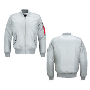 Blouson aviateur d'hiver coupe-vent pour hommes avec nouveau design personnalisé nouveau prix de gros tissu toile placement de logo sur le devant respirant - Product Image 2