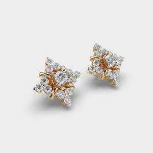 Pendientes de tuerca de diamante de estilo religioso de estrella brillante, joyería de moissanita para boda - Product Image 2