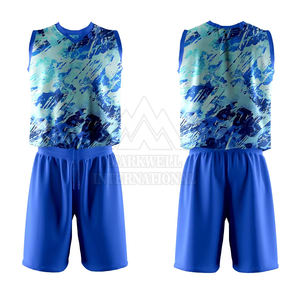 ชุดวอลเลย์บอลชายแบบสั่งทำใหม่ ราคาโรงงาน คุณภาพดีที่สุด ผลิตจากโพลีเอสเตอร์ 100% ยี่ห้อ MARKWELL INTERNATIONAL รุ่น MI-5619 มีจำหน่ายแล้ว - Product Image 4